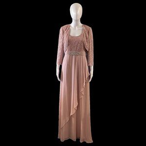 Jessica Howard Formal Floor Length Dress Size 6 with Jacket